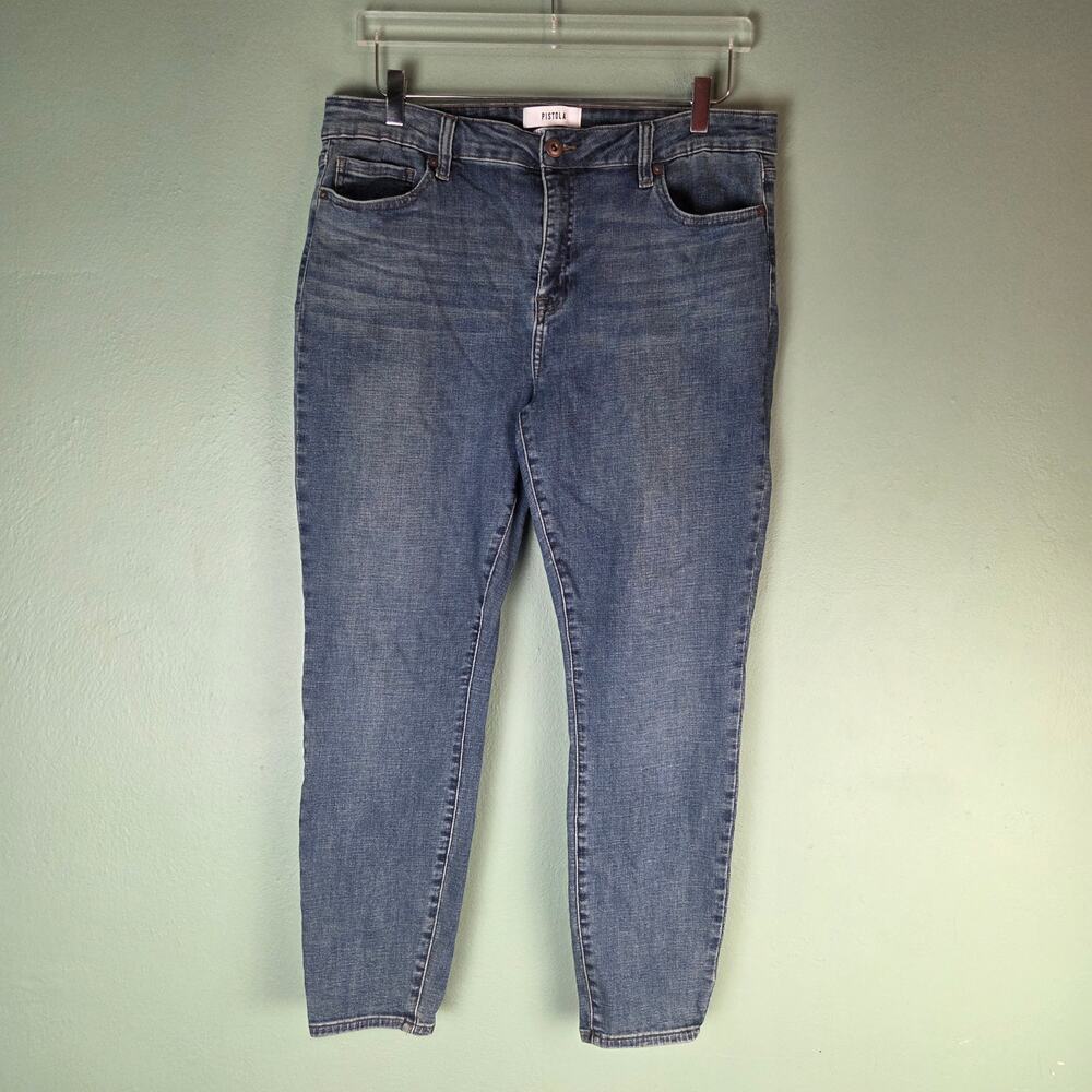 Pistola Womens High Rise Medium Wash Skinny Jeans 33 Resolve Stretch